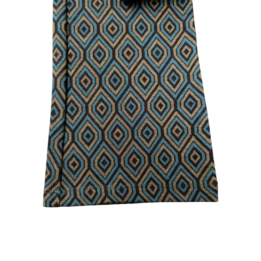 Free People Diamond Jacquard Small Knit Pants Teal Green High Rise Boho Flare - Picture 6 of 8